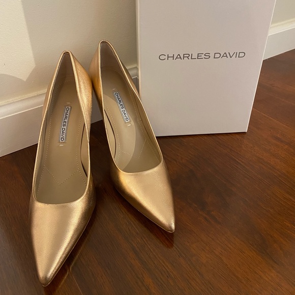 Charles David Shoes - Charles David Sway II Metallic Pointed-Toe Pump